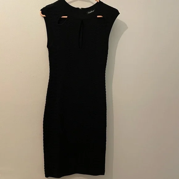 bebe black sweater dress Bebe Women's Fit and Flare Midi Sweater Dress main image 0